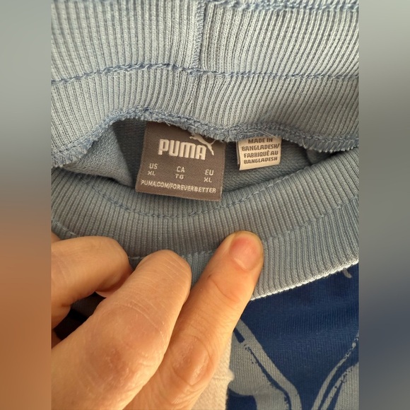 Puma Womans Blue Floral Mini Elastic Band Drawstring Pockets Skirt XL New Spring - Picture 3 of 9